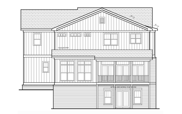 Rear Elevation image of BRISTOL I House Plan